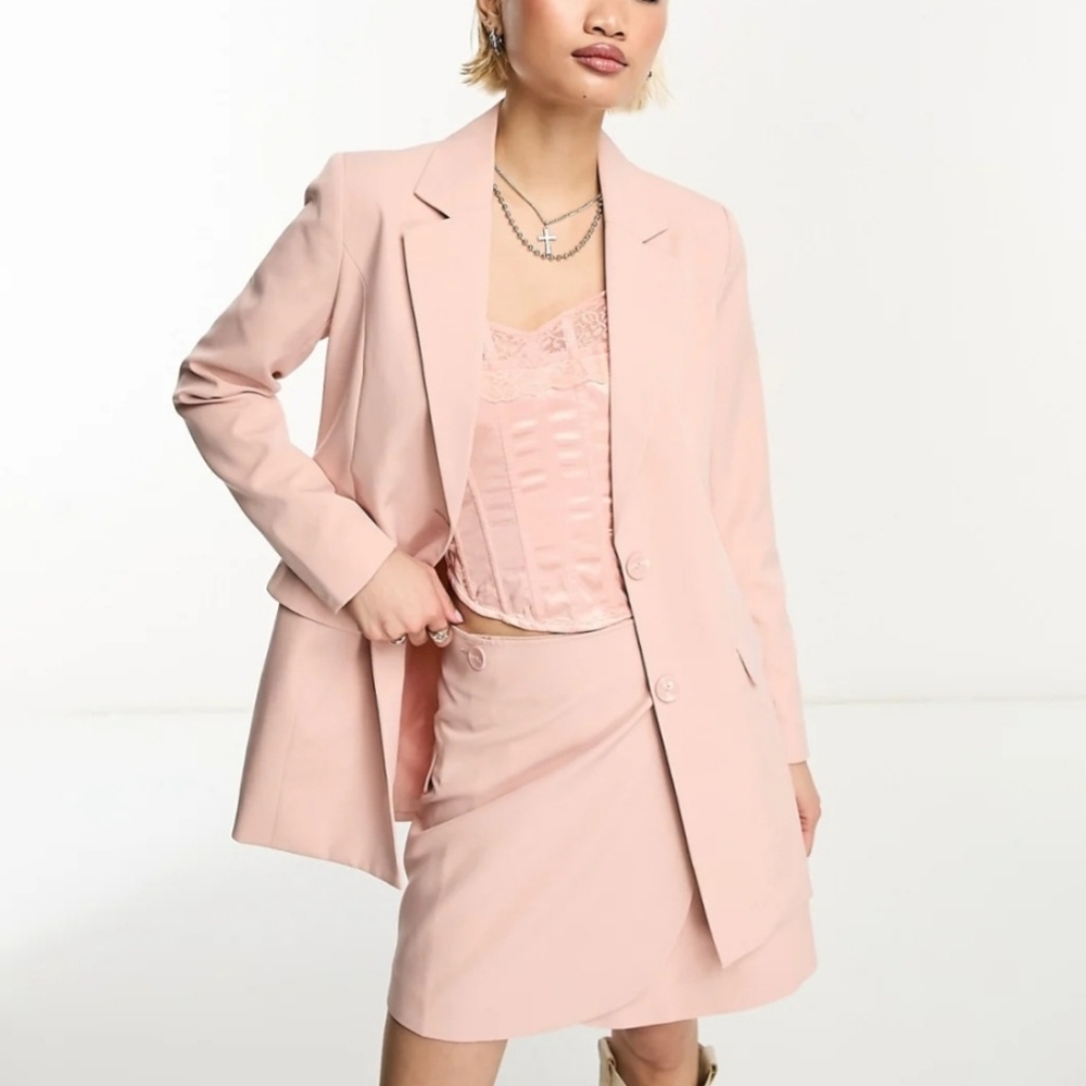 Only Oversized Blazer in Pale Pink
